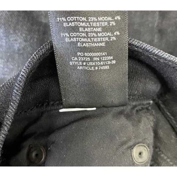 Denim Forum Size 24 Aritzia black jeans Nico Mid-Rise Skinny Crop Classic Boho - Picture 6 of 7